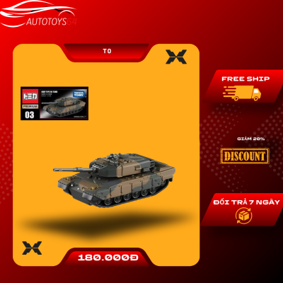 Mô hình xe tăng JSDF Type 90 Main Battle No.03 1:124 Tomica Premium